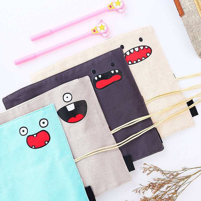 Hộp Bút Vải Đẹp Đa Năng Dạng Cuộn Hình SMILE Hàn Quốc - Túi Vải Canvas Đựng Mỹ Phẩm, Bóp Viết QUTI HBV37