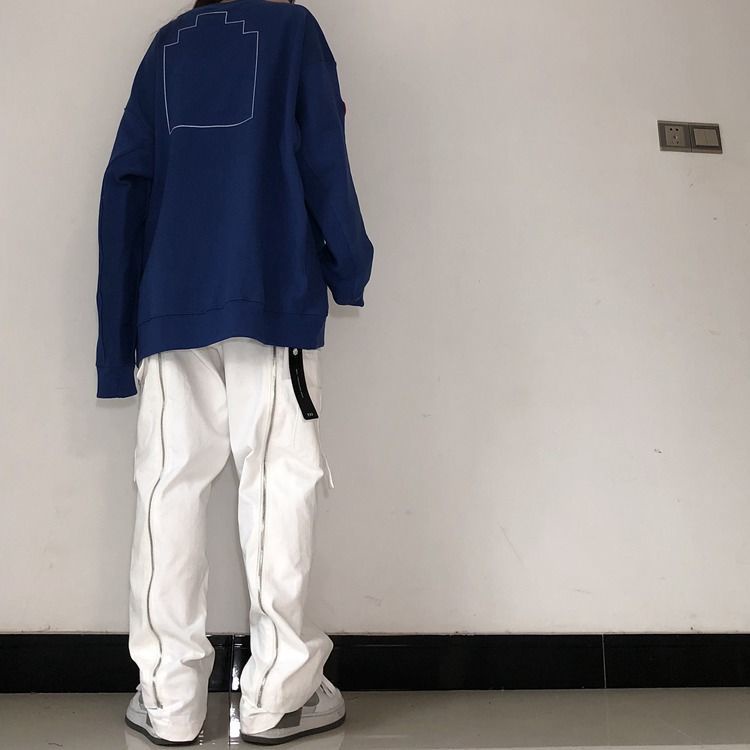 Áo Sweater Cổ Tròn Tay Dài Dáng Rộng Mềm Mại Thoải Mái In Hình Sharara Cho Nữ