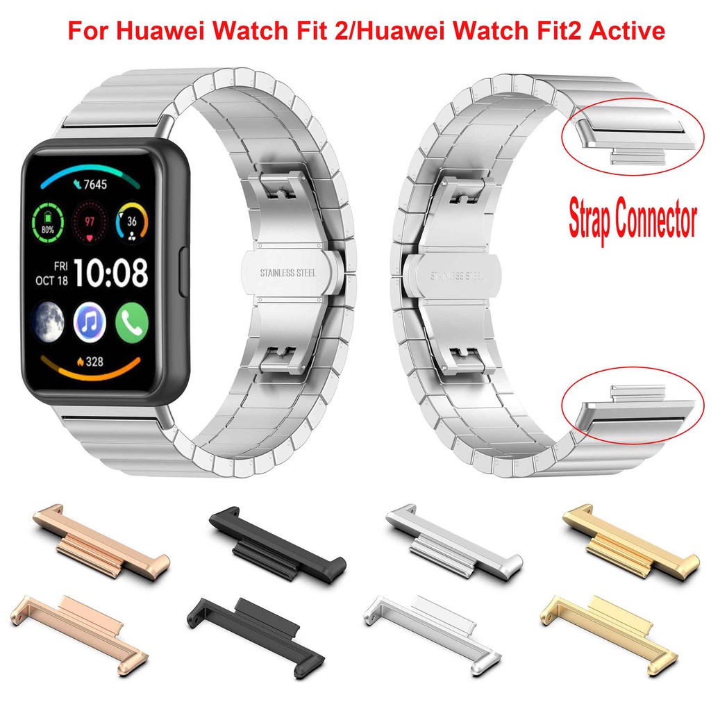 Set 2 Đầu Nối Kim Loại Cho Đồng Hồ Thông Minh Huawei Watch Fit 2 / Fit2 Active