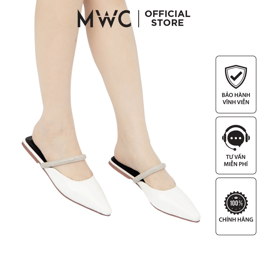 Dép MWC 8170 - Dép Sục Nữ Đế Bệt Quai Đính Đá Sang Trọng