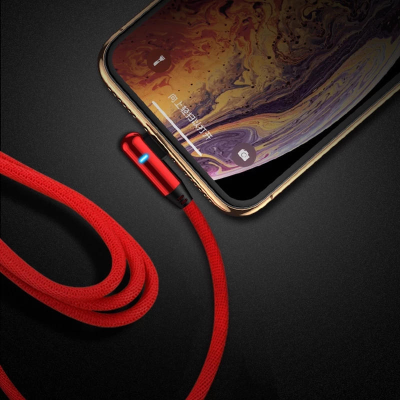 Cáp sạc nhanh có đèn thích hợp cho Apple Android Type-C