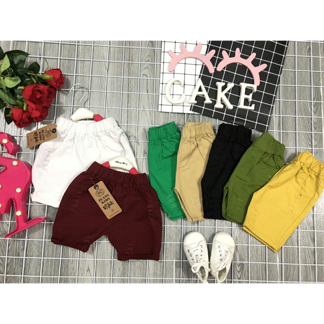Sz đại 20-32kg: Quần ngố kaki cho bé trai, bé gái Sz đại 20-32kg: Quần ngố kaki cho bé trai, bé gái