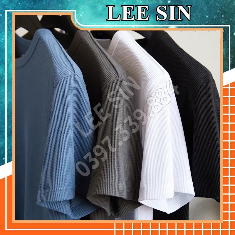 Áo thun xốp nam cổ tròn, áo phông nam ngắn tay trơn chất vải cotton co dãn 4 chiều thoáng mát | LeeSin