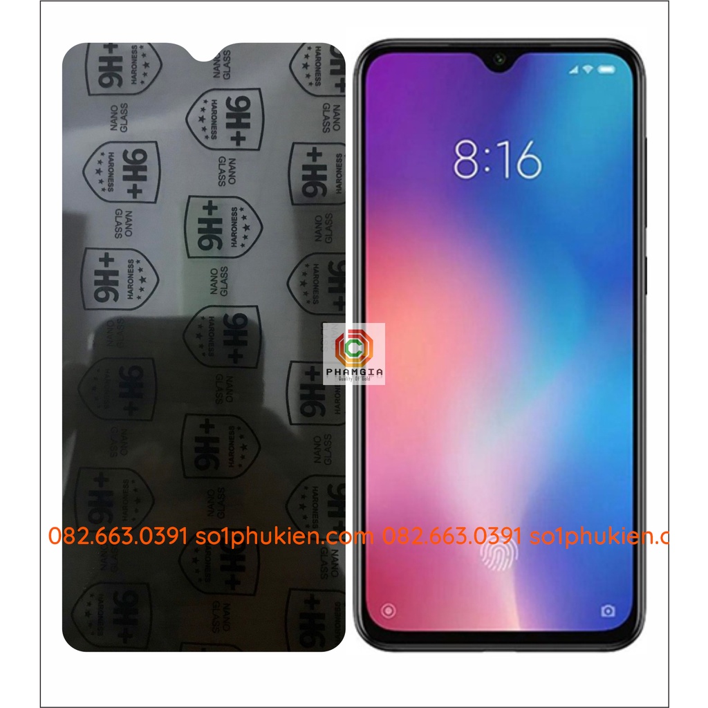 Dán cường lực chống nhìn trộm Xiaomi Mi 9t (k20)/ 9t pro (k20 pro)/ 9 / 9se / 9 pro / 9 lite / Pocofone F1 dẻo nano