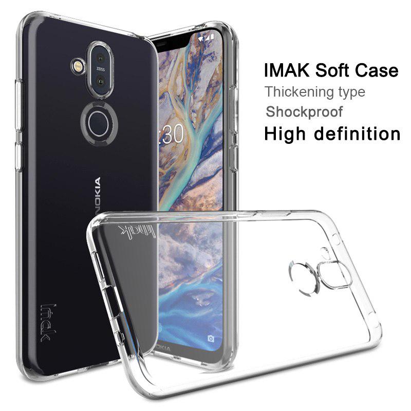 Ốp điện thoại IMAK TPU silicon trong suốt siêu mỏng chống sốc cho Nokia 8.1 X7 6.18 inch