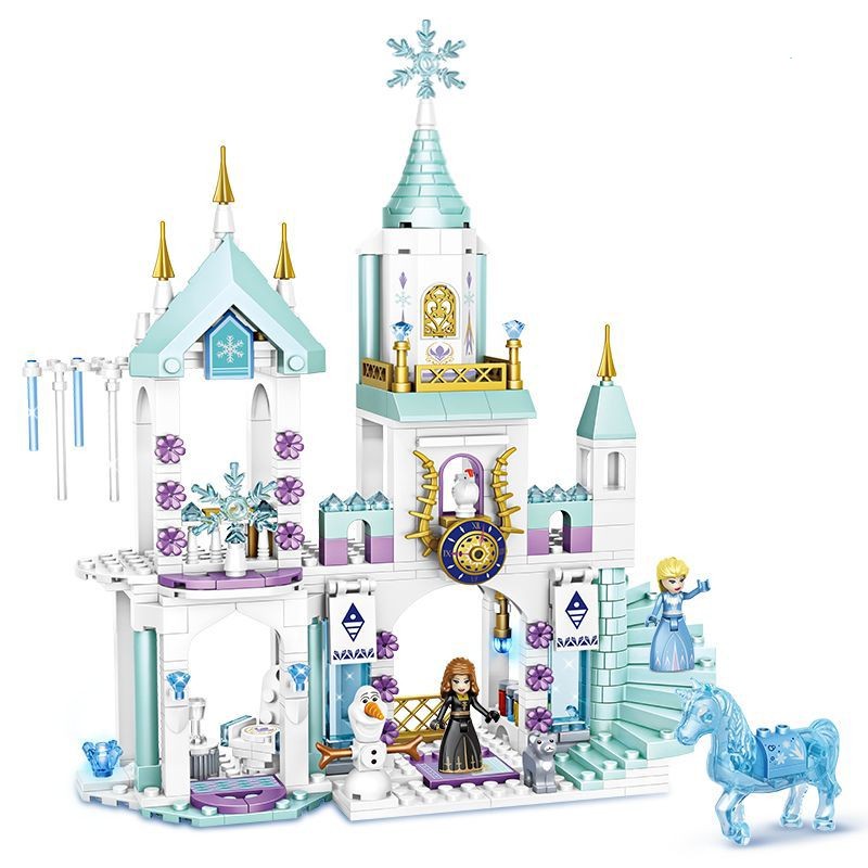 ĐỒ CHƠI XẾP HÌNH LEGO CÔNG CHÚA ELSA NỮ HOÀNG BĂNG GIÁ DISNEY BỘ LẮP RÁP LÂU ĐÀI TUYẾT JIEGO JG301