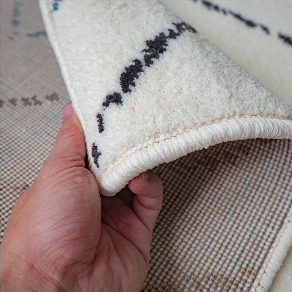 Thảm Lông Sợi Ngắn Cao cấp Họa Tiết Hiện Đại Phong cách Bắc Âu