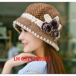 NÓN LEN NỮ MŨ LEN NỮ THỜI TRANG HÀN QUỐC