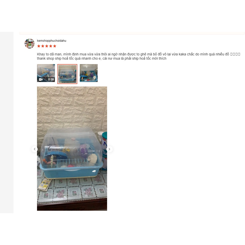 Kệ Úp Chén (Khay Đựng Chén) Có Nắp Đậy Nhựa Hiệp Thành Đẹp, Cứng Cáp, Bền Lâu