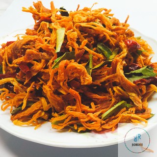 Khô gà lá chanh ronona thơm lá chanh, mềm, bùi 500gram