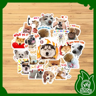[Bộ 20 Sticker] Hình Dán Sticker Cún Cưng | Dán Nón Bảo Hiểm, Điện Thoại, Laptop, Bình Nước