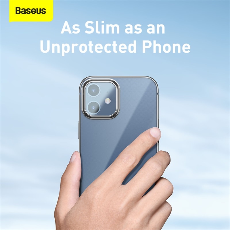 Baseus Trong Suốt Viền Mạ Màu Chất Liệu Tpu Mềm Mỏng Cho Iphone 12 Mini Pro Max