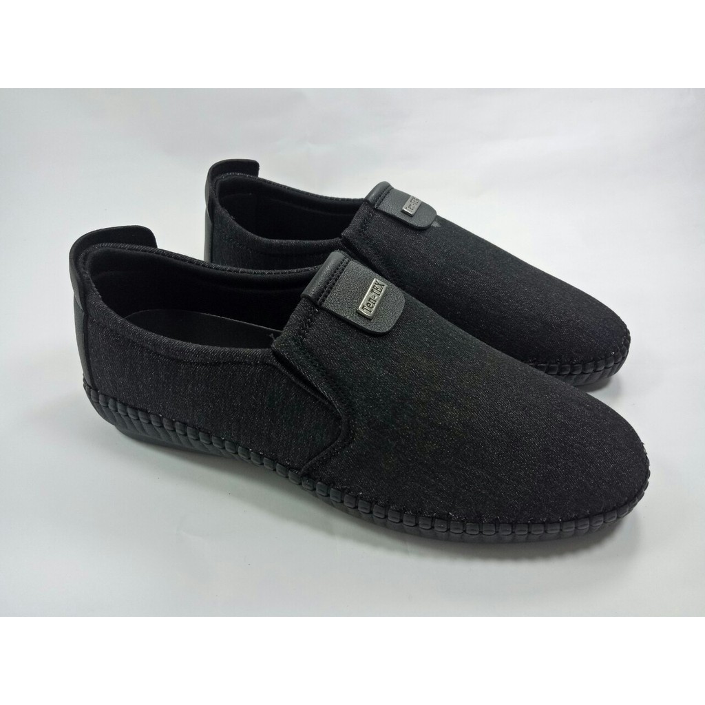 Giày lười vải jean nam màu đen đế khâu chắc  X86fashion-VJEAN01 | BigBuy360 - bigbuy360.vn