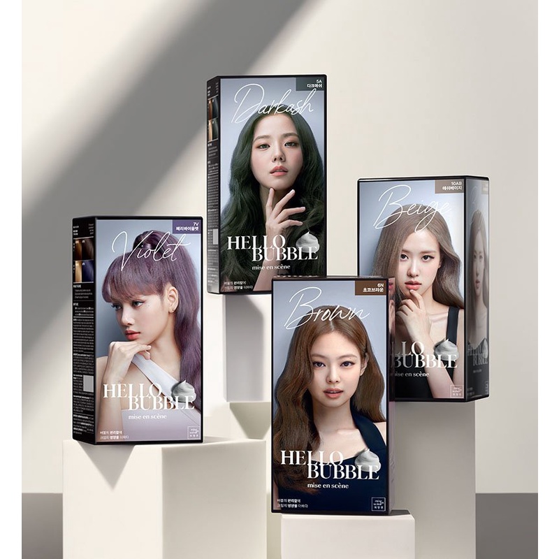 Thuốc Nhuộm Tóc Dạng Bọt Hello Bubble 2021 Trendy Color Moonash Collection 95g