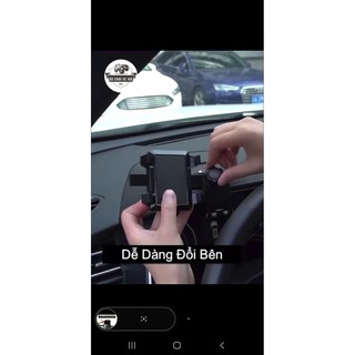 Giá đỡ điện thoại ô tô - Giá kẹp điện thoại ô tô- Taplo - Kẹp che nắng - Gương trong xe - Xoay 360 độ cao cấp