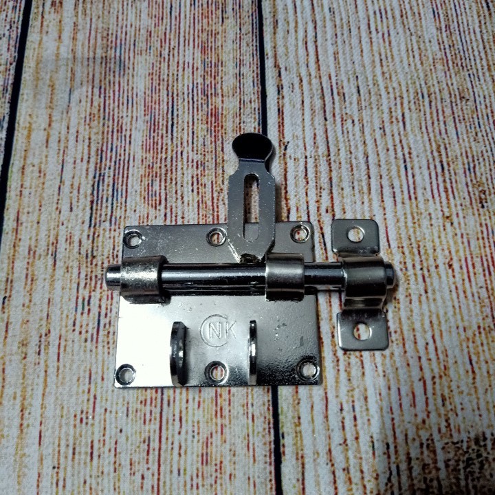 ￼Chốt ngang khoá cửa mạ niken bóng