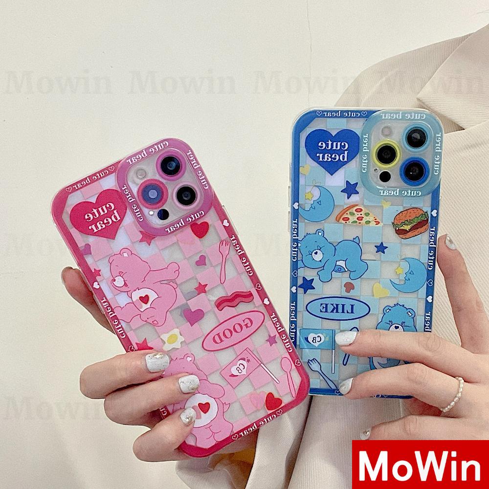 Ốp điện thoại silicon mềm góc vuông in hình gấu thích hợp cho Iphone 13promax xr 7 8 s 12promax x xs max plus 7plus 8