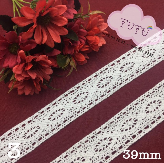 Ren viền cotton bản 3-4cm 10k/m