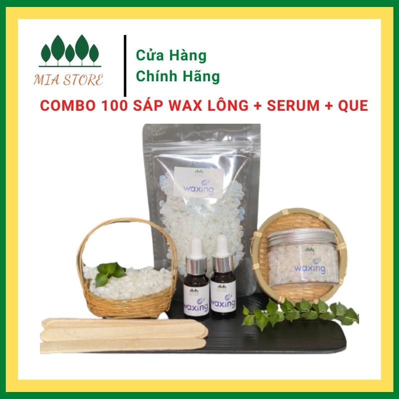 Combo Sáp bám lông và serum triệt lông chuyên dành cho da nhạy cảm Wax tẩy lông nách, lông chân tay, wax lông vùng kín