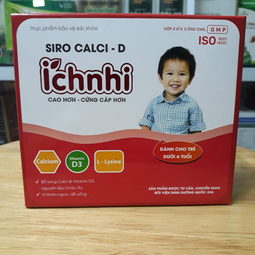 Siro Calci - D Ích Nhi Nam Dược (Hộp 20 ống) [Canxi, Canci, vitamin D3]
