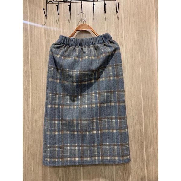 Chân váy dạ si tuyển kẻ caro