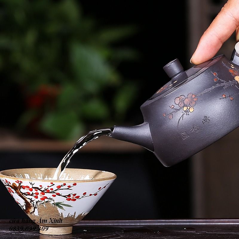 Ấm Tử Sa Nghi Hưng Hán Đạc  280 ml (Hắc Nê)
