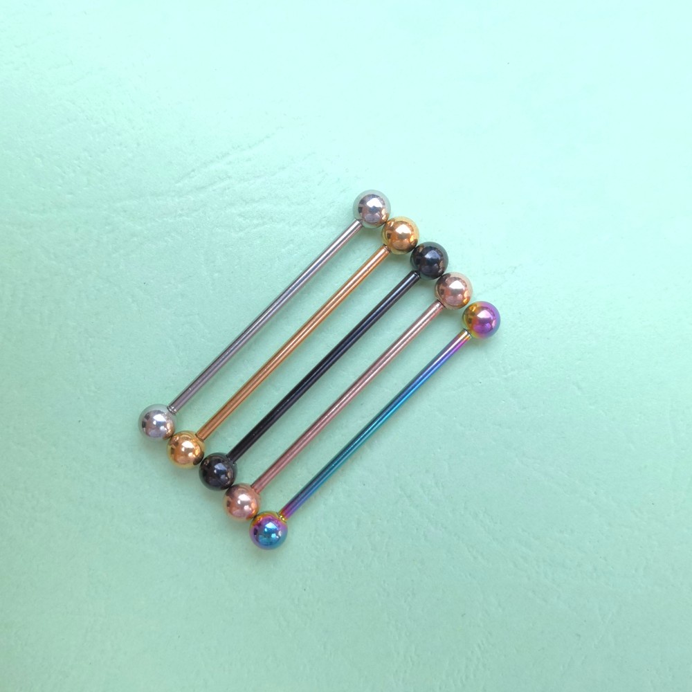 Khuyên Xỏ Tai Bằng Thép Titan 5 Màu 1.6mm Cá Tính Dành Cho Nữ