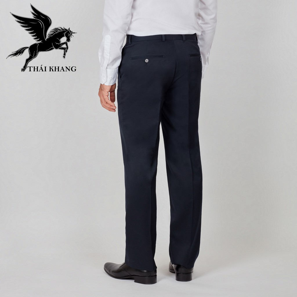 Quần tây nam ống suông trung niên vải cotton dày form thoải mái loại quần nam form rộng | BigBuy360 - bigbuy360.vn