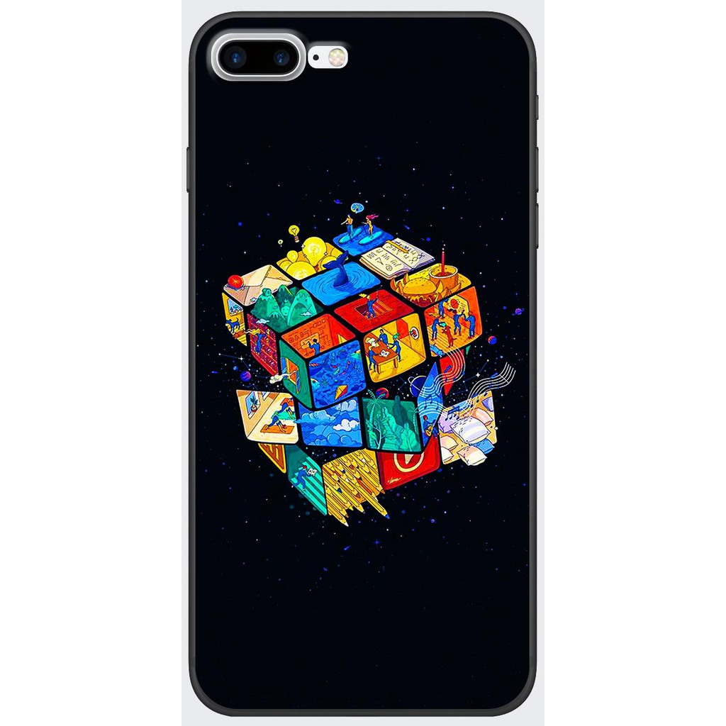 Ốp lưng IPhone 7 Plus, 8 Plus in hình Rubik
