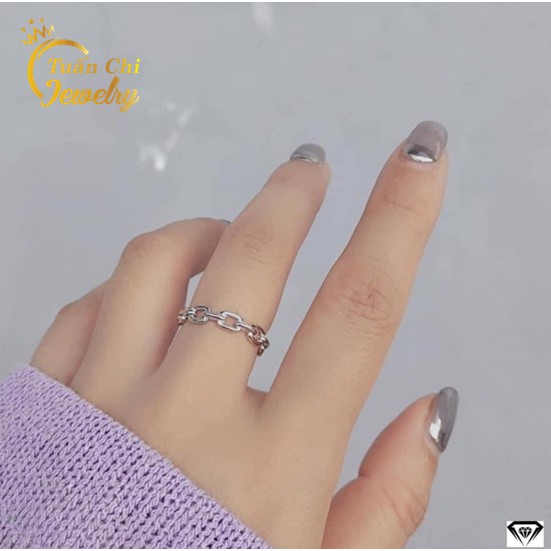 Nhẫn Bạc Nữ FREESHIP Nhẫn Nữ Bạc Ta Cao Cấp Kiểu Dáng Trơn Đơn Giản