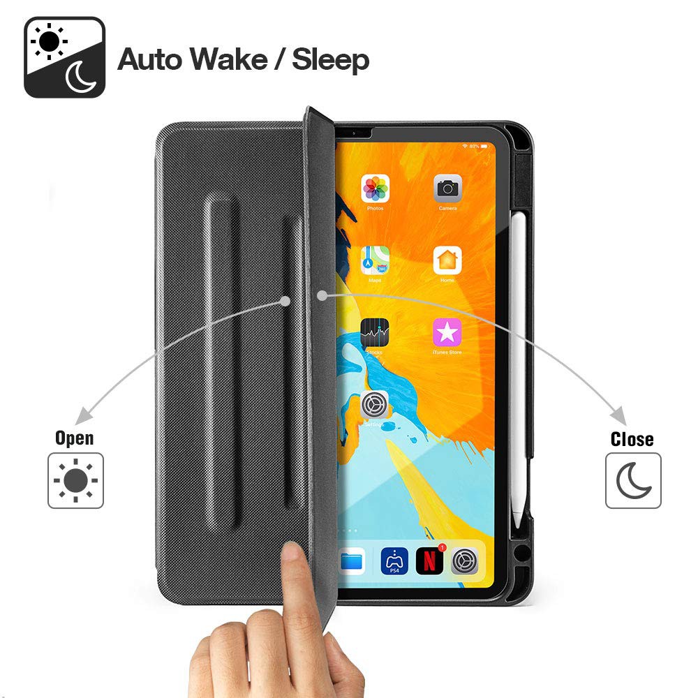 BAO DA TOMTOC (USA) TỪ TÍNH ĐA GÓC (Magnetic Kickstand) HỖ TRỢ SẠC KHÔNG DÂY APPLE PENC