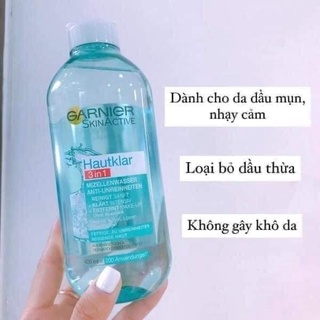 Nước tẩy trang Garnier Pháp 400ml