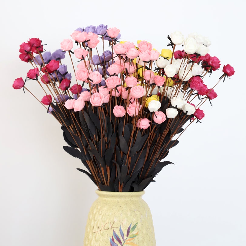 HOA HỒNG TỈ MUỘI, hoa hồng mini, hoa giả như thật - hoa trang trí