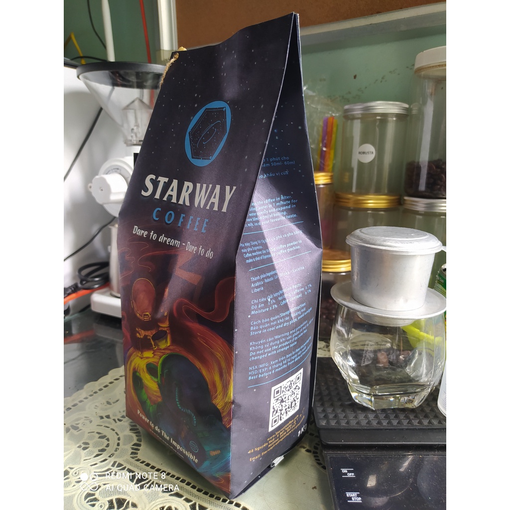 Cà Phê MOKA Thượng Hạng rang mộc vị nguyên bản STARWAY COFFEE 1kg