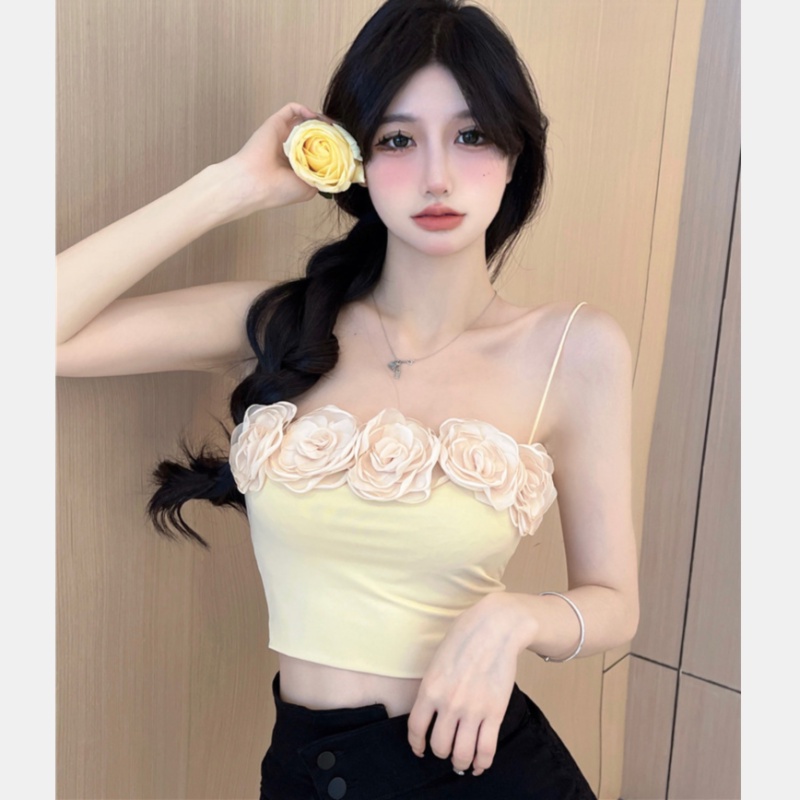 Áo Dây Họa Tiết Hoa Hồng Ba Chiều Lãng Mạn Dành Cho Nữ