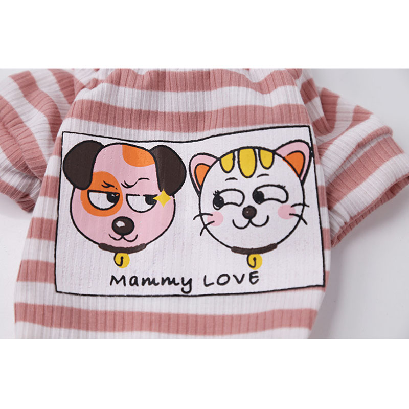 Bộ Đồ Ngủ Cổ Lọ In Họa Tiết Hoạt Hình Dễ Thương Thời Trang Thu Đông Cho Thú Cưng
