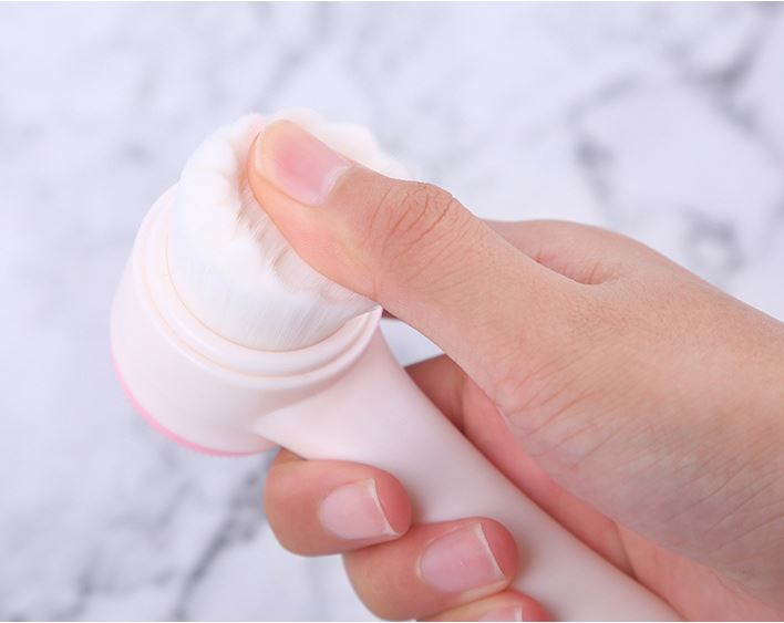Dụng Cụ Cọ Rửa Mặt 2 Đầu Cầm Tay