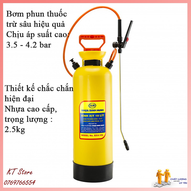 Bình xịt tưới cây, phun thuốc trừ sâu Bình Minh 10L