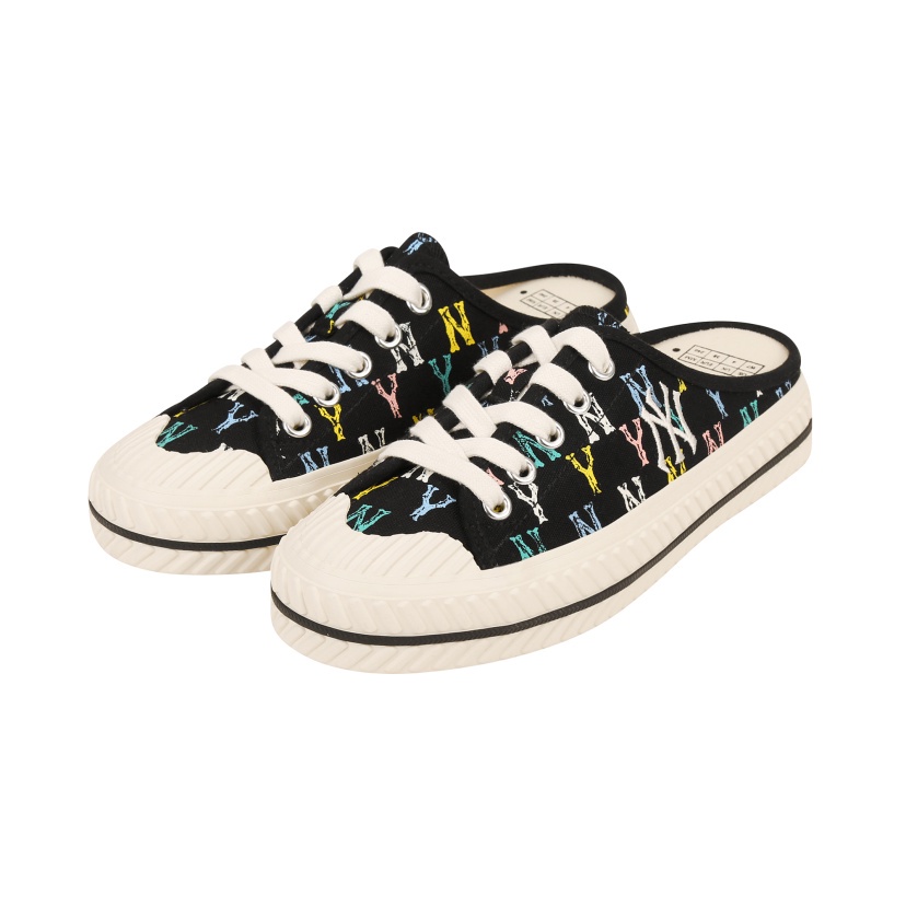 Giày Sneaker Thể Thao Nữ MLB Playball Mule Monogram NY Black - Dee Store VN