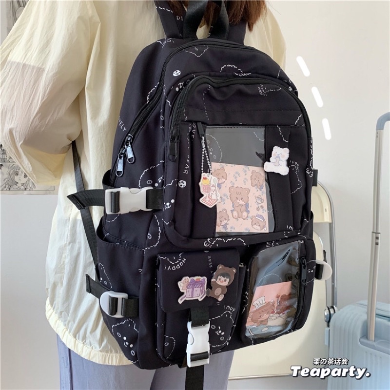 Balo cặp sách đi học siêu cute ulzzang hình con gấu dễ thương Order 2 tuần Trang Xuka