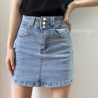 (SẴN) Chân váy jeans 3 cúc