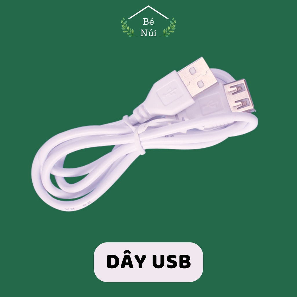 Phụ kiện cho đèn lồng bao gồm bộ dây USB lắp đèn led và khung đế kê đèn Bé Núi