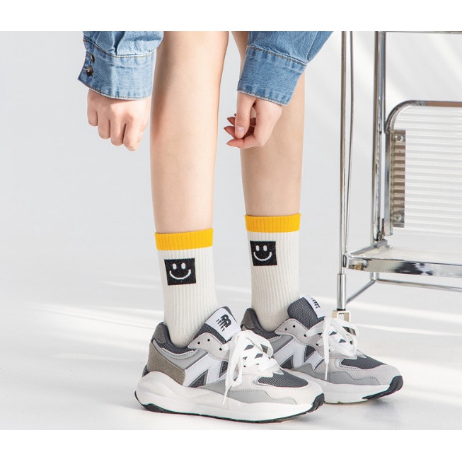 Tất Vớ thể thao cao cổ Mặt Cười, Chữ NICE phong cách trẻ trung, năng động.