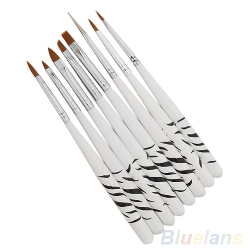 Set 8 Cọ Vẽ Móng Tay Nghệ Thuật Họa Tiết Ngựa Vằn