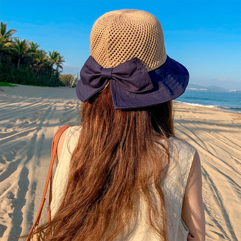 Mũ Chống Nắng Tia UV Đính Nơ Đáng Yêu