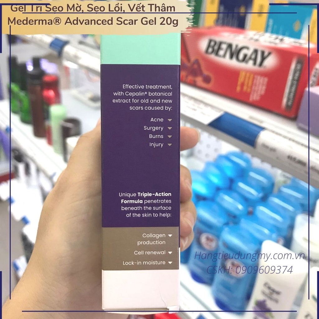 Kem giảm sẹo Mederma Advanced Scar Gel 20g