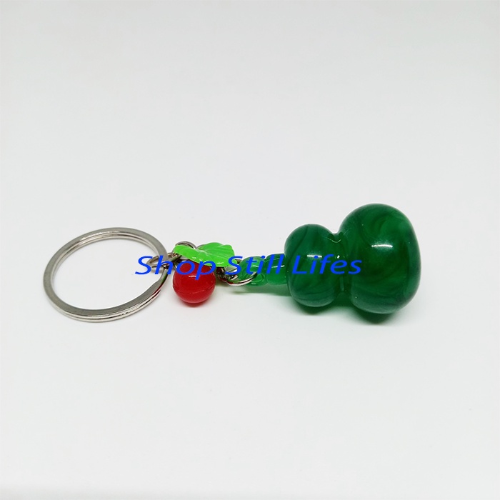 Móc khóa hồ lô trường thọ xanh ngọc