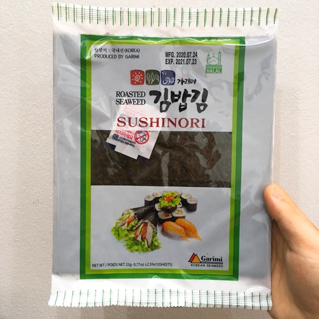 Rong biển cuộn cơm Sushinori 20g 10 lá date 23/7/2021