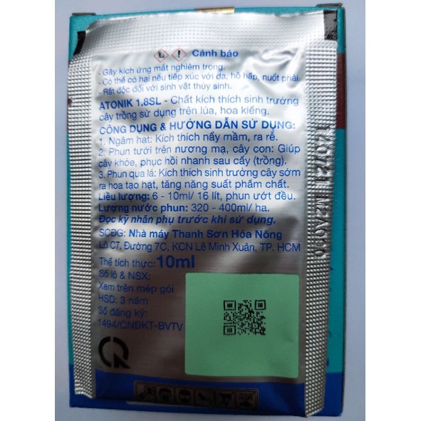 Atonik 1.8SL gói 10ml