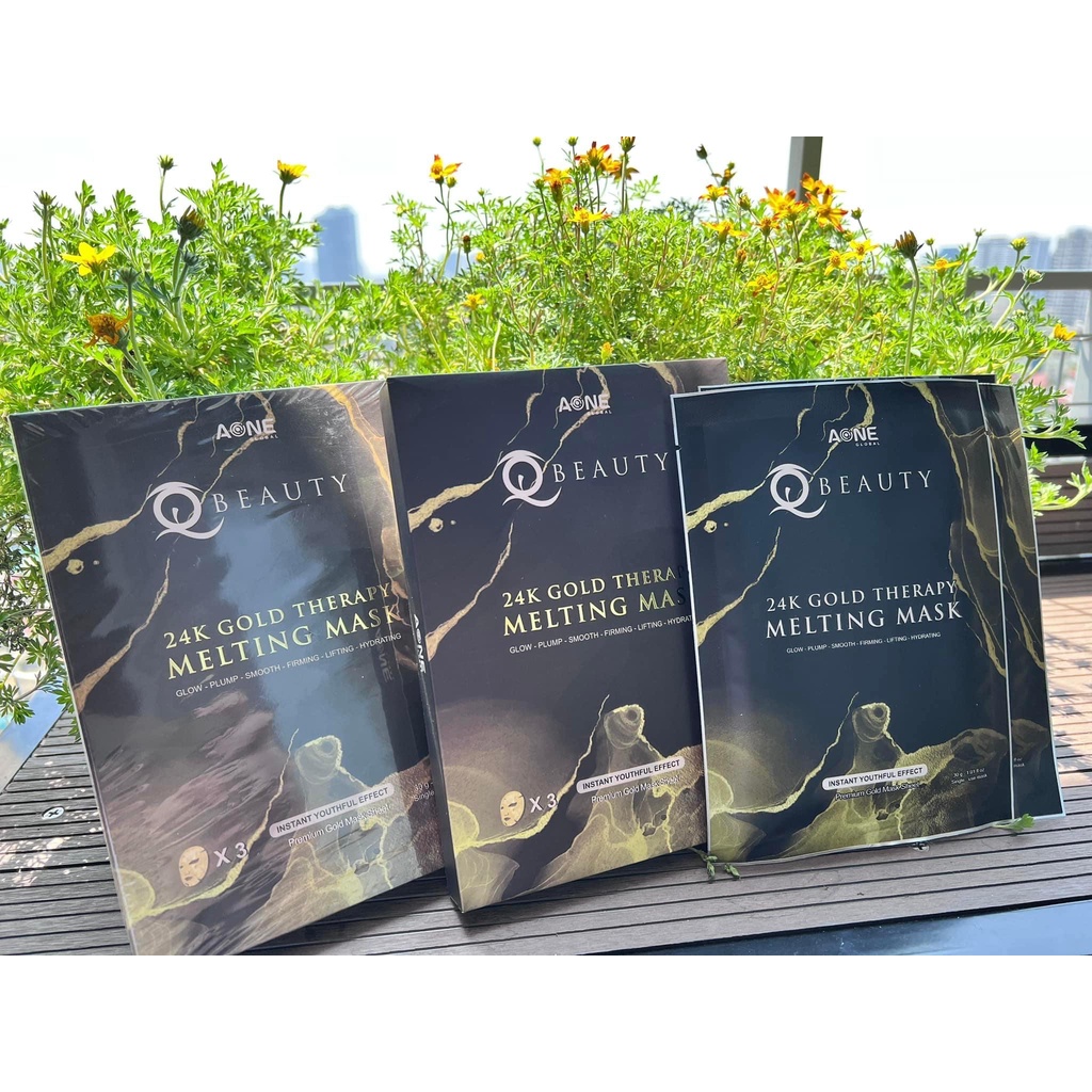 Mặt nạ vàng 24k tan chảy QBeauty , Mặt nạ dưỡng da hiệu quả sau 1 lần đắp